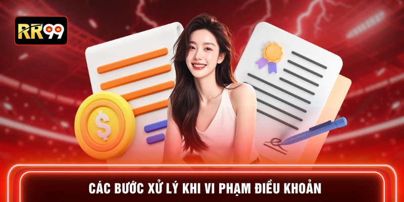 Các bước xử lý khi vi phạm điều khoản