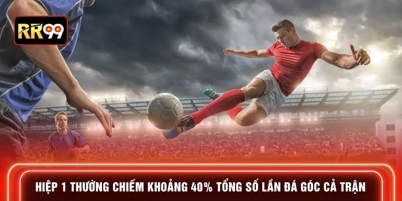 Hiệp 1 thường chiếm khoảng 40% tổng số lần đá góc cả trận